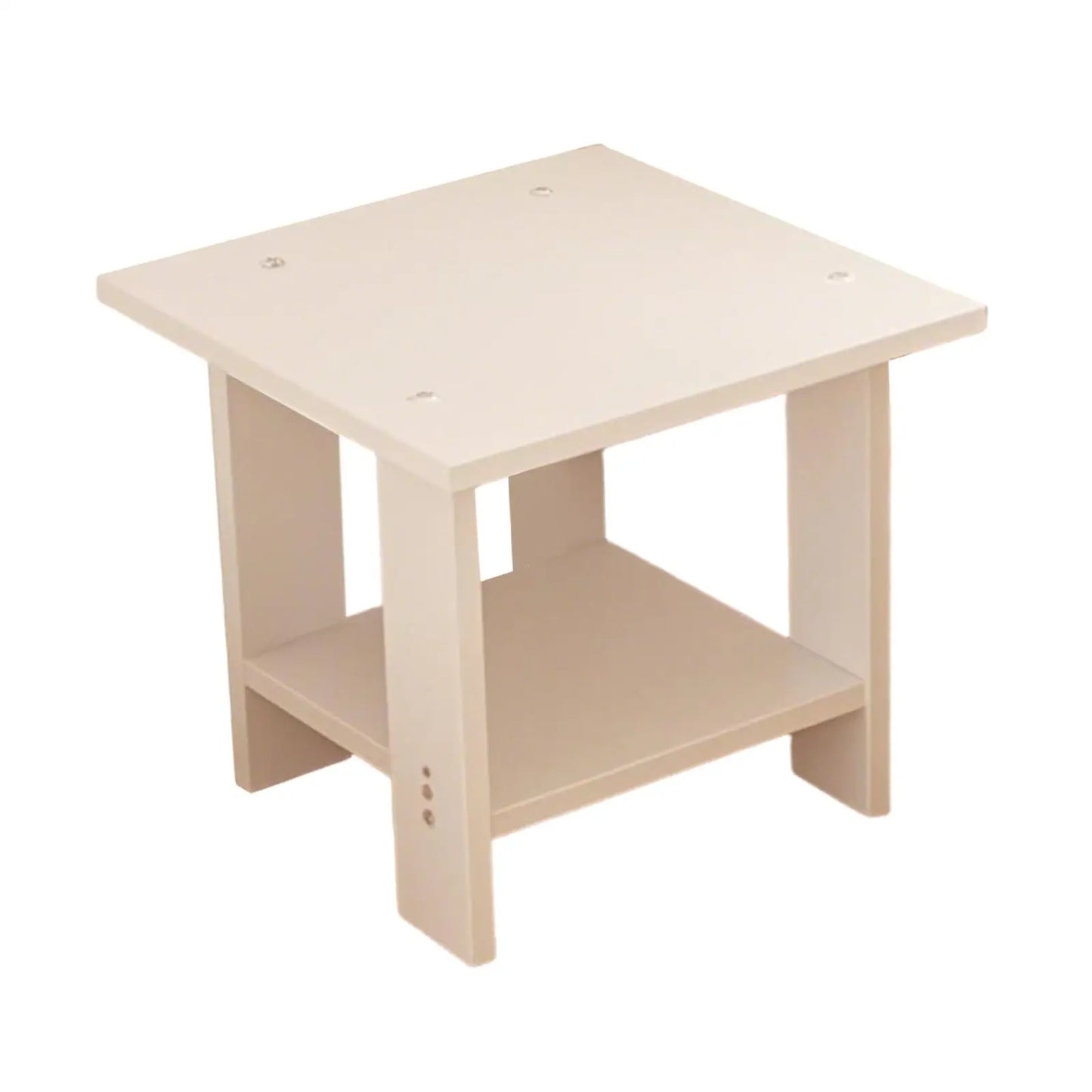 Wooden Double Layers Bedside Table Simple Solid Nightstands Night Table For Table Sofa Side Table Home Living Room Bedroom Furni