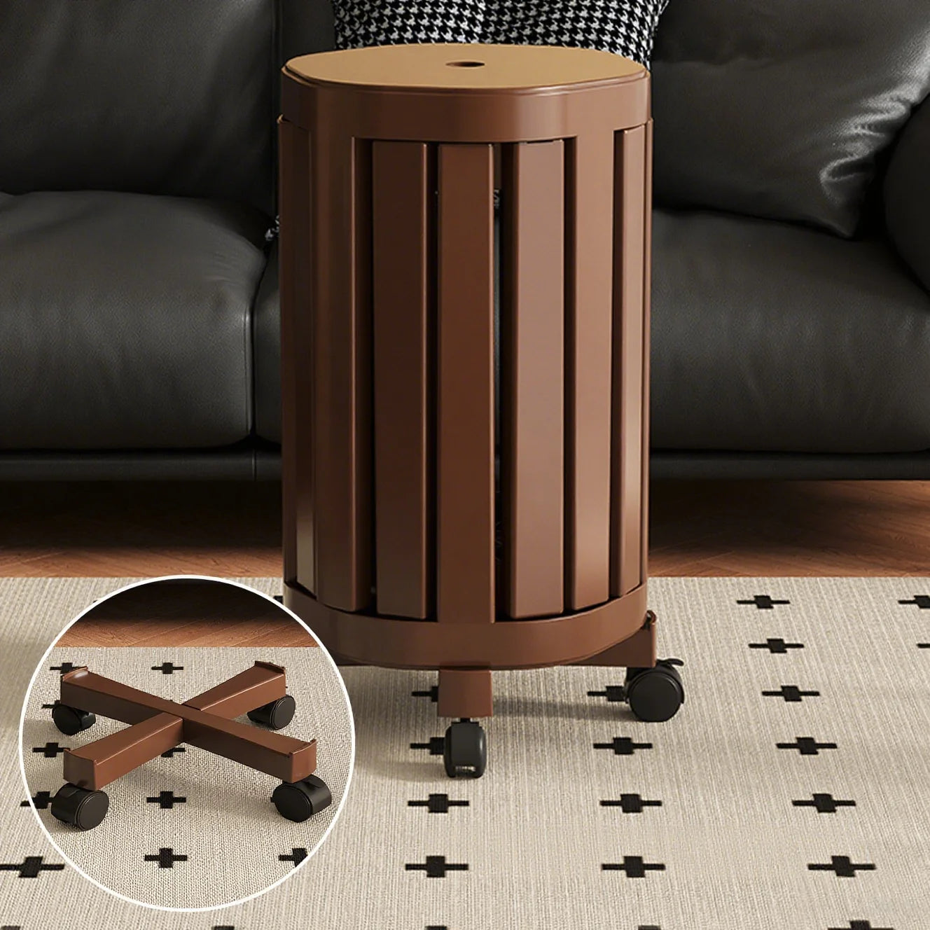 Four-In-One Stool Stackable Stools Multi-Functional Living Room Round Stool New Chinese Style Solid Wood Round Stool Dining Tabl