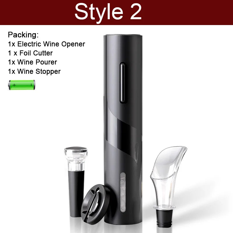 Electric Wine Opener Automatic Corkscrew Wine Openers for Beer Battery Bottle Opener Foil Cutter Kitchen Bar Can Opener