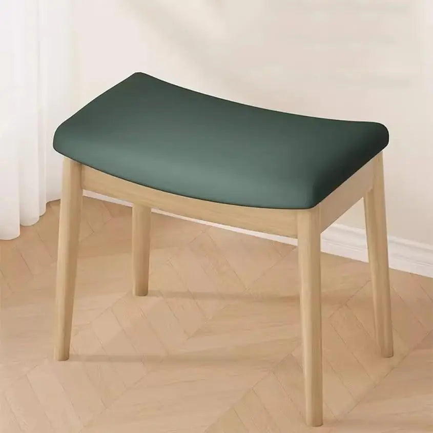 Foot Stool, Saddle Cushion Vanity Stool, Modern Concave Ottoman with Upholstered Seat for Entryway, Bedroom, Patio, Living Room.