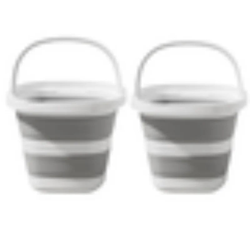 Versatile Folding Water Bucket with Handle for Home and Outdoor Use - Collapsible Fishing Pail for Portable Storage