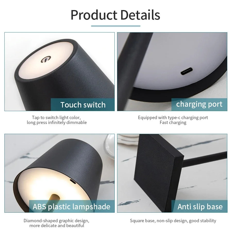 LED Desk Lamp Usb Rechargeable