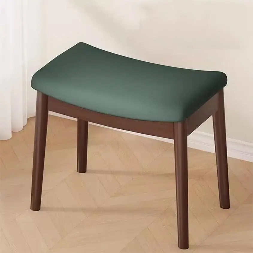 Foot Stool, Saddle Cushion Vanity Stool, Modern Concave Ottoman with Upholstered Seat for Entryway, Bedroom, Patio, Living Room.