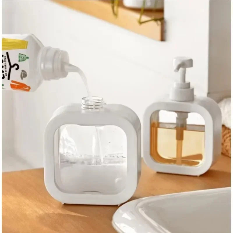 300/500ml Bathroom Soap Dispensers Large Capacity Empty Bottle Refillable Lotion Shampoo Shower Gel Holder Travel Dispenser