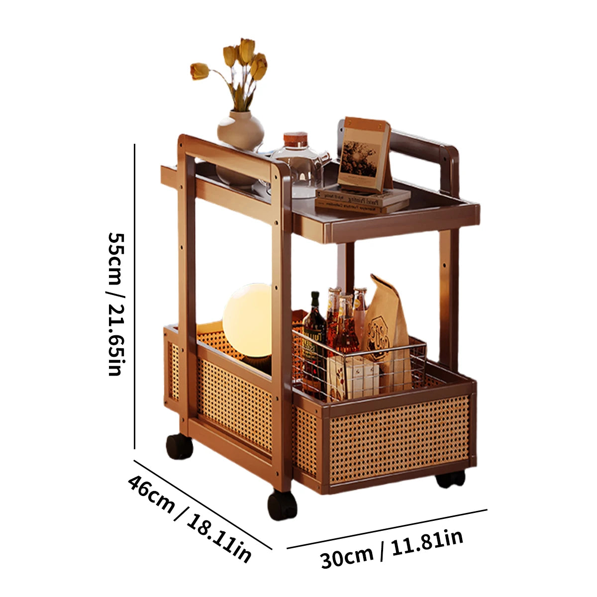 Modern Brown Coffee Table with Storage