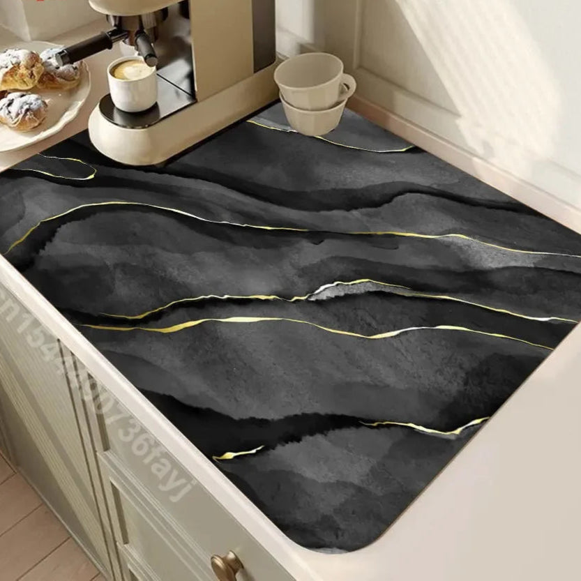 Absorbent Tableware Dish Drying Mat Kitchen