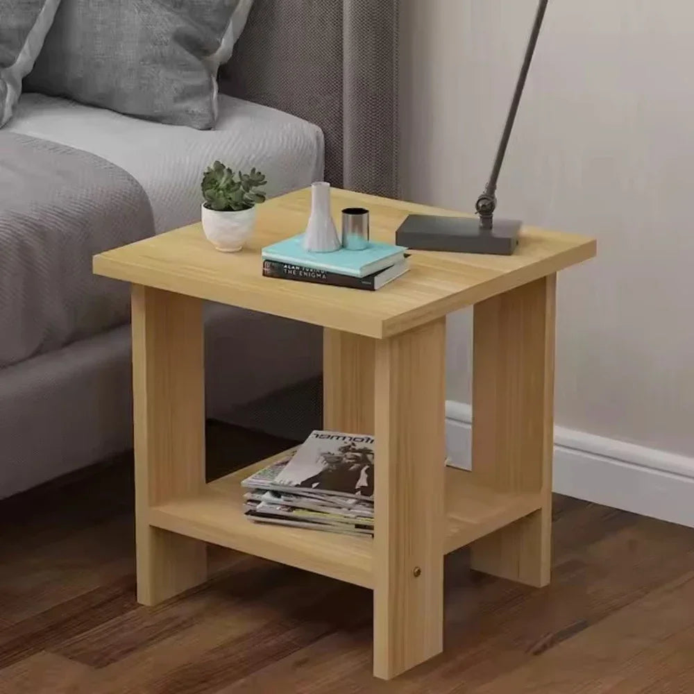 Simple Bedside Table Solid Wood