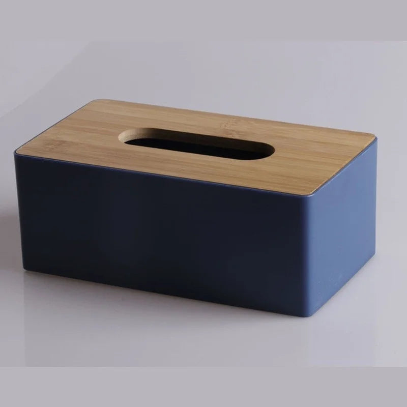 Tissue Box Napkin Holder Case Paper Box Container Bamboo Cover Solid Wood Hotel Storage Box Home Table Decoration