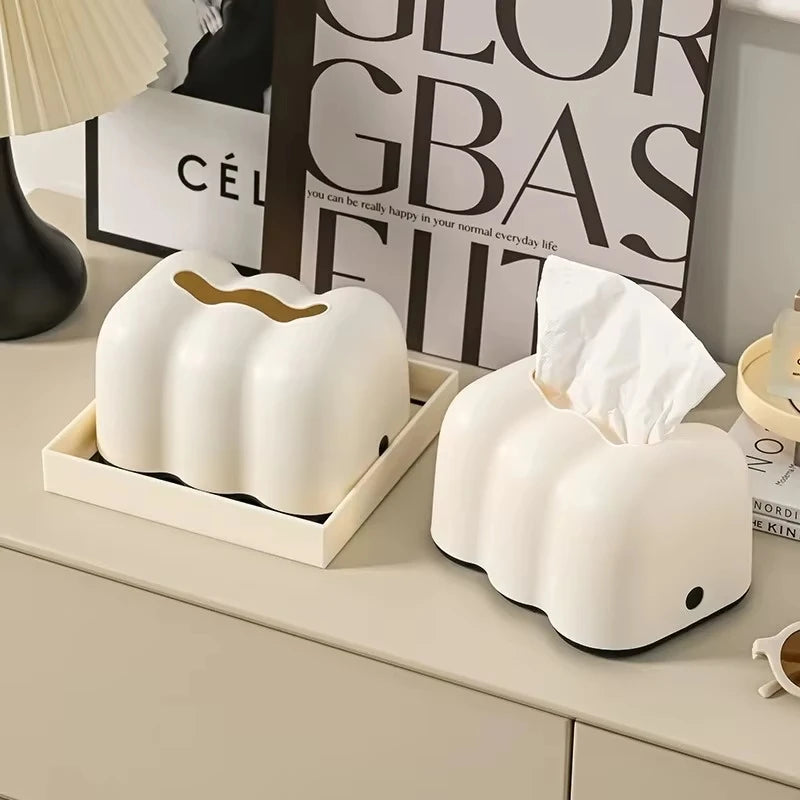 Cloud Design Tissue Boxes Storage Napkin Holder Paper Case Organizer Ornament Craft Desktop Tissue Holder Kitchen Tissue Box
