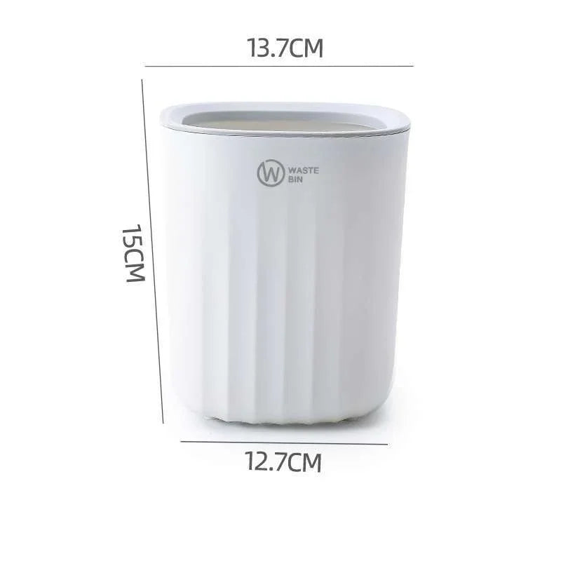 Desktop Trash Can Plastic Dustbin Office Table Cute Storage Bucket Waste Bin Basket Countertop Durable Rubbish Bin for Kitchen