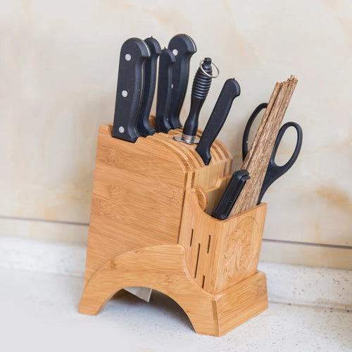Bamboo Wood Knife Holder