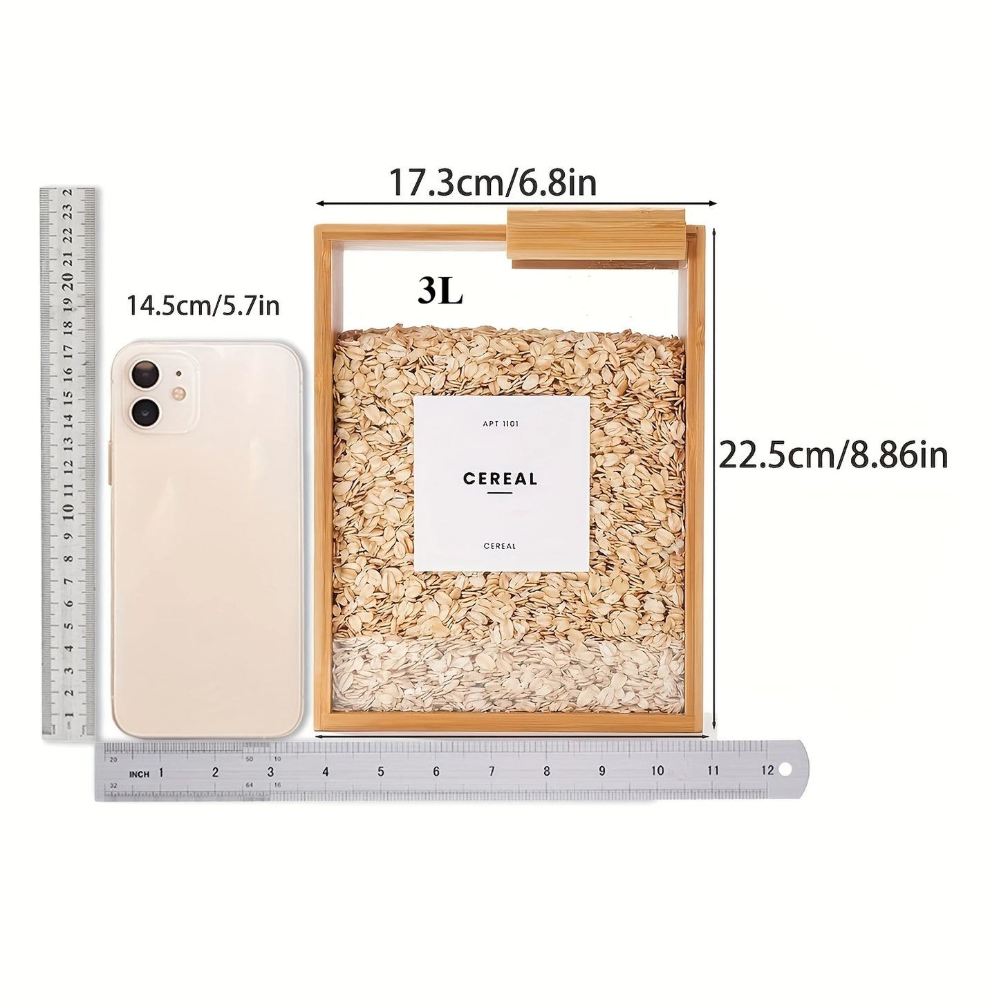 Bamboo Wood Food Dispenser