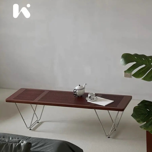 Scandinavian Solid Wood Bench Vintage