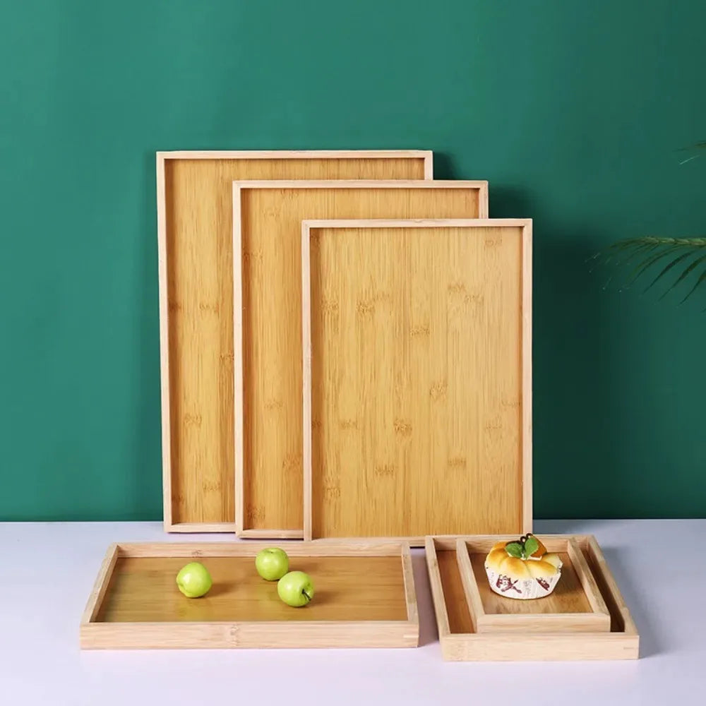 Household Kitchen Plate Bamboo