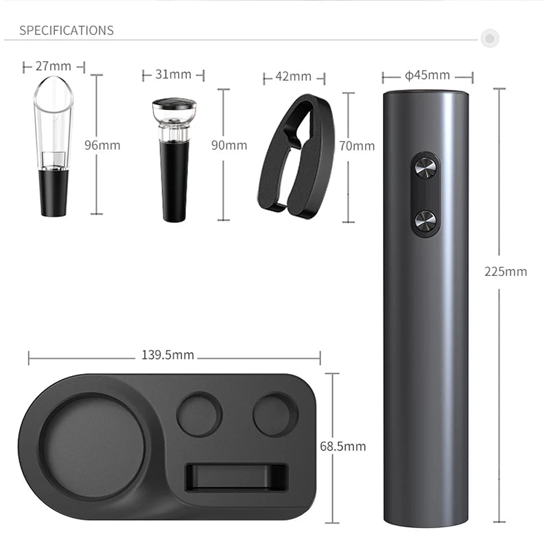 Automatic Electric Wine Opener with Foil Cutter