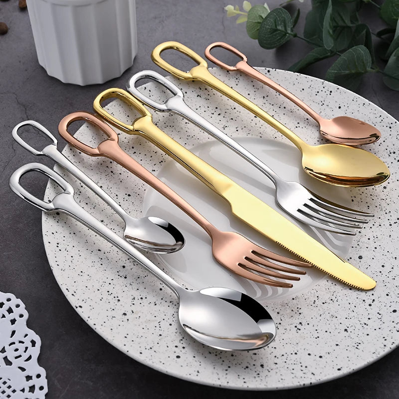 Luxury Cutlery Set Stainless Steel Knife Fork Spoon
