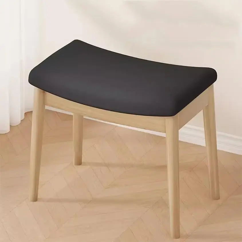 Foot Stool, Saddle Cushion Vanity Stool, Modern Concave Ottoman with Upholstered Seat for Entryway, Bedroom, Patio, Living Room.