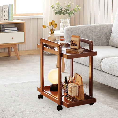 Modern Brown Coffee Table with Storage