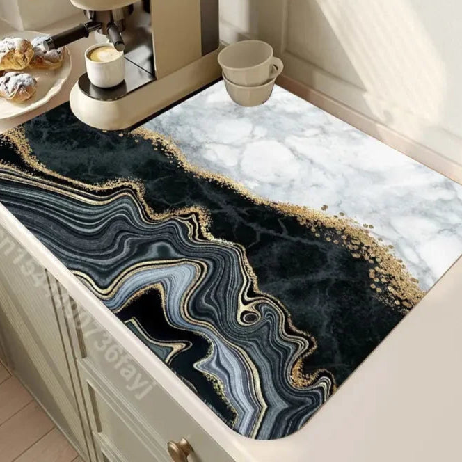 Absorbent Tableware Dish Drying Mat Kitchen