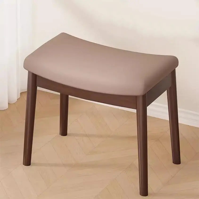Foot Stool, Saddle Cushion Vanity Stool, Modern Concave Ottoman with Upholstered Seat for Entryway, Bedroom, Patio, Living Room.
