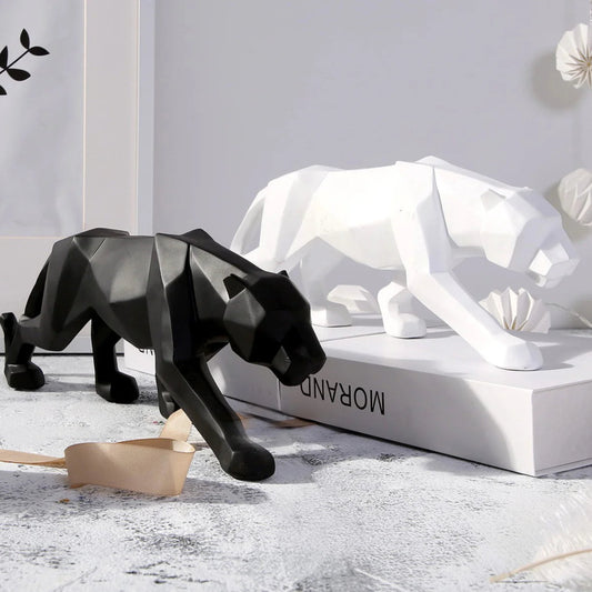 Abstract Resin Leopard Statue