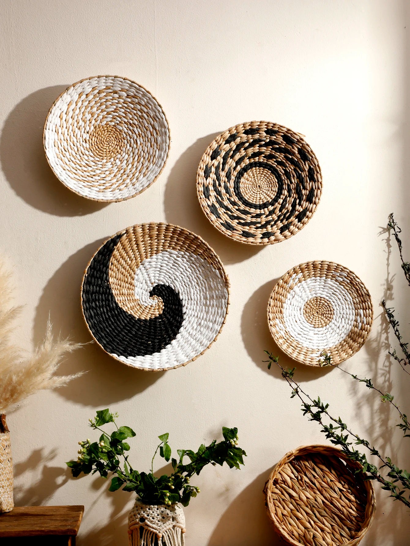 Wall Basket Decor Boho Handmade