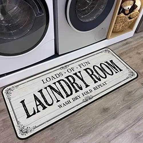 Laundry Room Rug Runner Non-Slip
