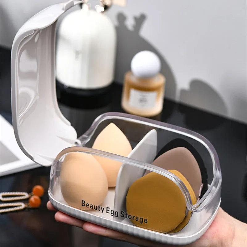 Makeup Sponge Case Portable Dustproof Cosmetic Egg Storage Box Multifunctional Beauty Tools Storage Box Make Up Blender Case
