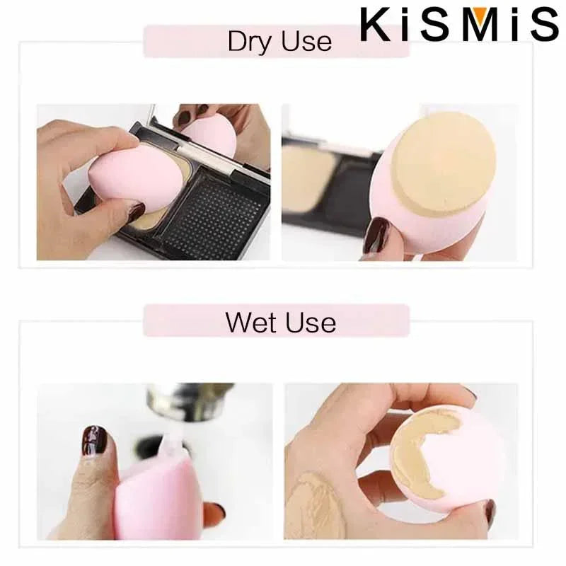 KISMIS 7Pcs/Set Soft Wet and Dry Use Makeup Sponge Set Cosmetic Puff Makeup Sponge Foundation Powder Sponge Beauty Tool