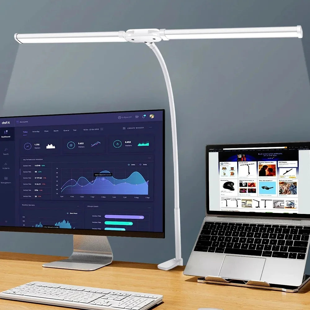 LED Desk Lamp Single Double Head