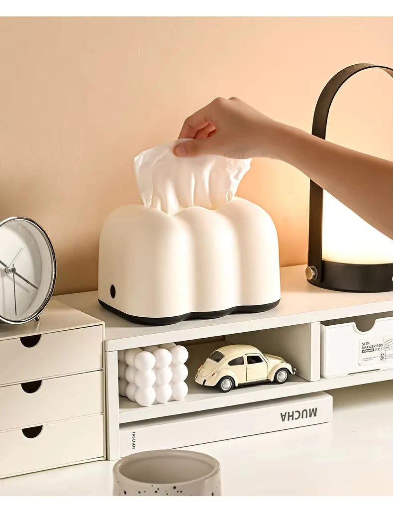 Cloud Design Tissue Boxes Storage Napkin Holder Paper Case Organizer Ornament Craft Desktop Tissue Holder Kitchen Tissue Box