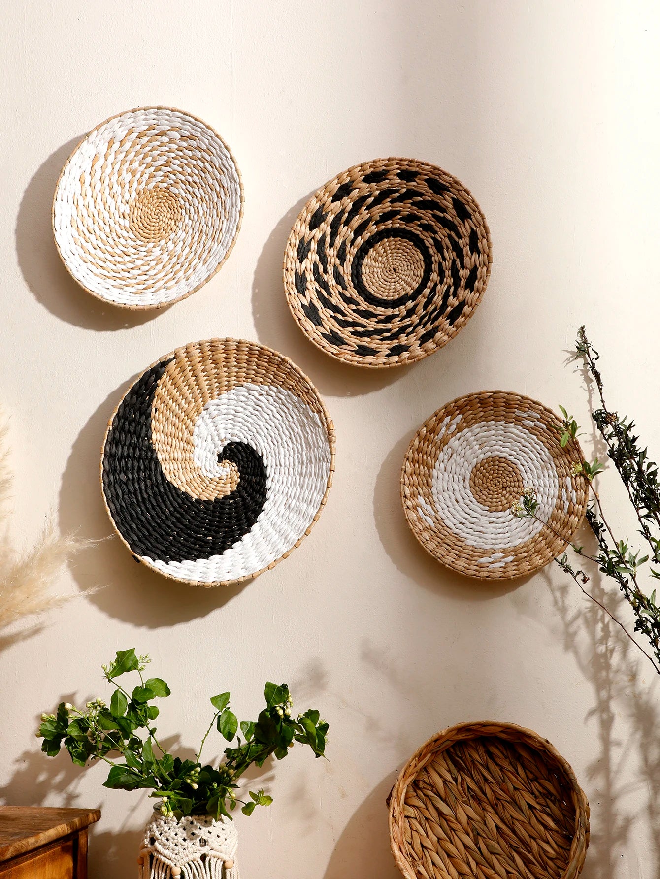 Wall Basket Decor Boho Handmade