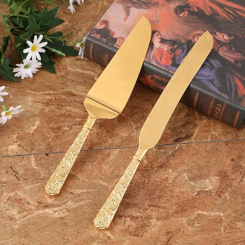 Golden Wedding Cake Knife