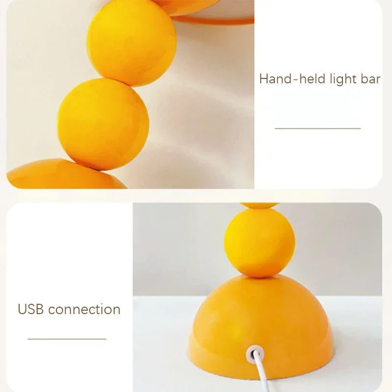 Nordic LED Table Lamp USB Dimmable Flowers For Home Living Table Bedroom Room Decoration LED Night Lamps Bedside Desk Lights