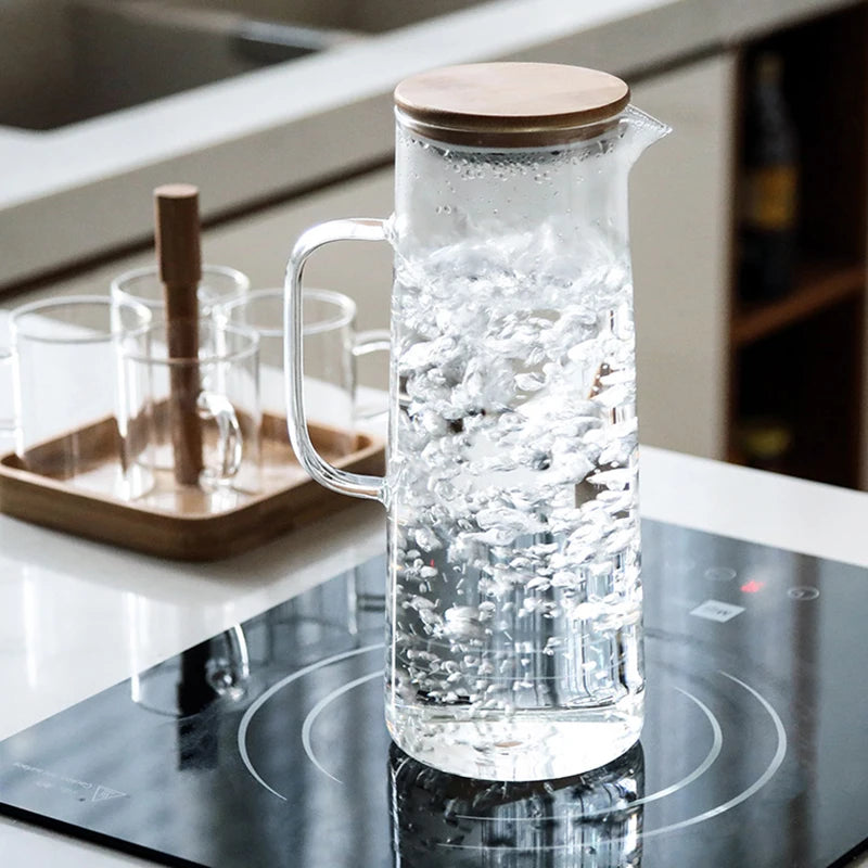 Thickened Glass Kettle Bamboo