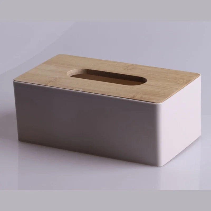 Tissue Box Napkin Holder Case Paper Box Container Bamboo Cover Solid Wood Hotel Storage Box Home Table Decoration
