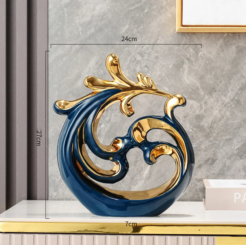 Abstract Phoenix Ceramic Sculpture