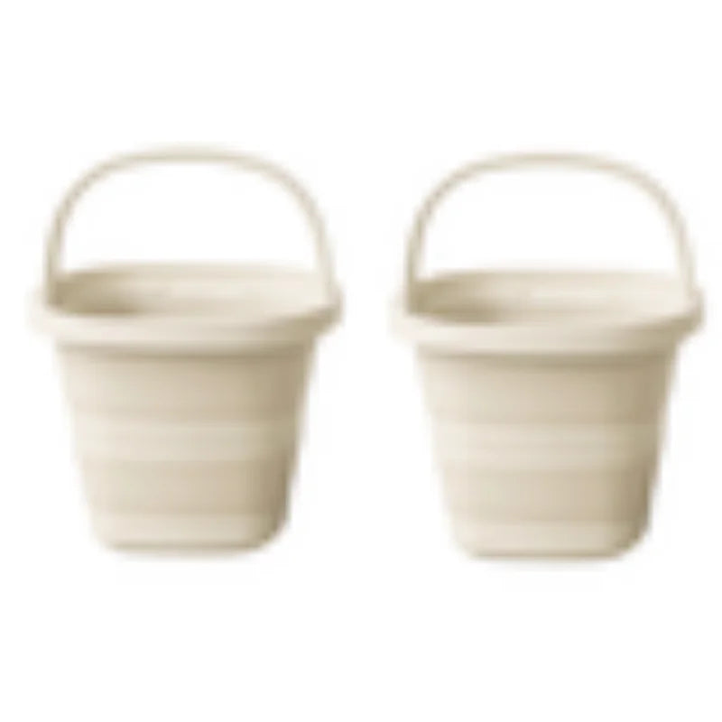 Versatile Folding Water Bucket with Handle for Home and Outdoor Use - Collapsible Fishing Pail for Portable Storage
