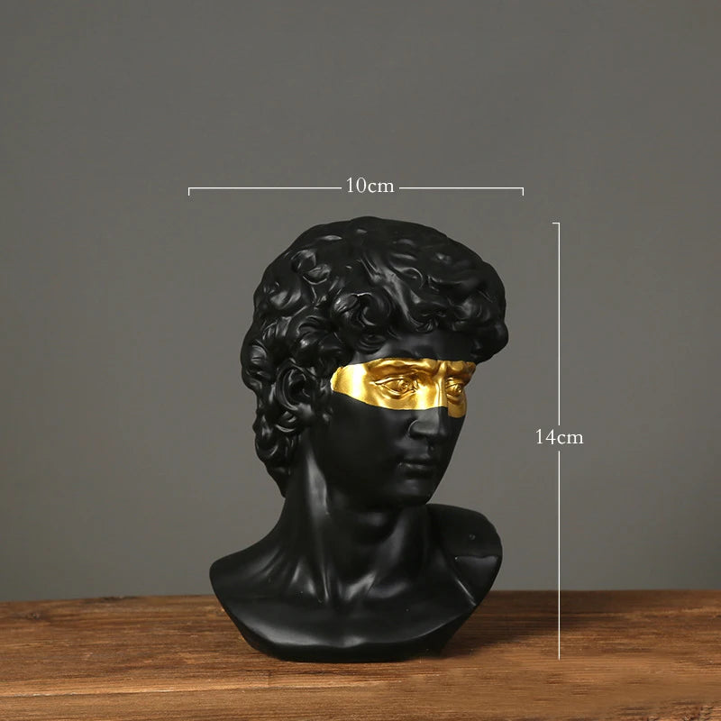 European Home Decoration David Head ResinStatues Statues Home Decor  Modern Abstract Art  Bust Sculpture Art Sketch Practice