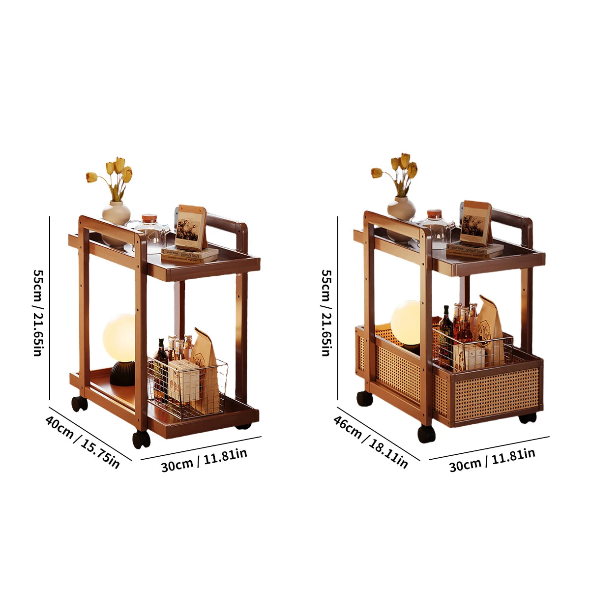 Modern Brown Coffee Table with Storage