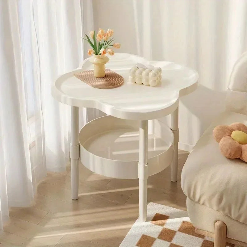 Modern Minimalist Bedside Table with Portable Storage Rack - Space Saving Design, Casual and Chic Home Decoration