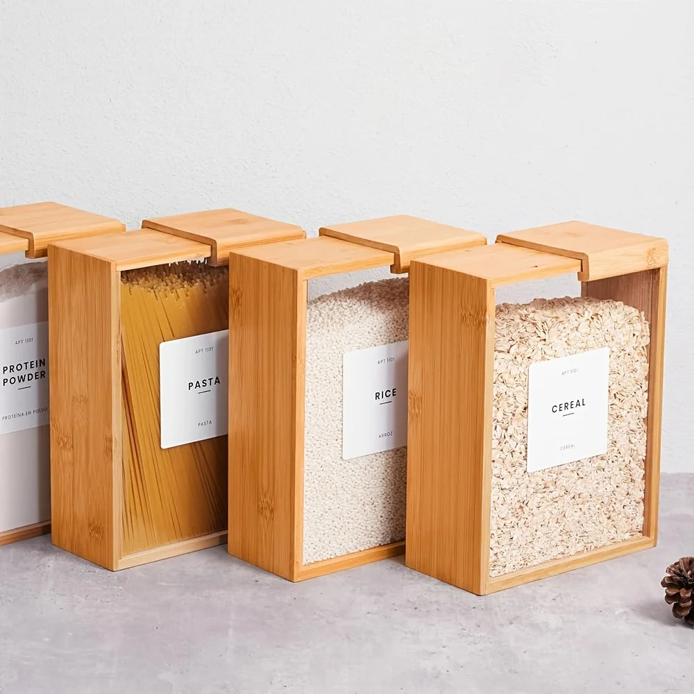 Bamboo Wood Food Dispenser