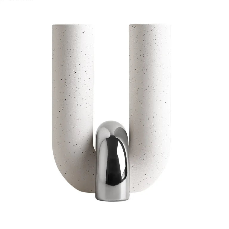 Creative U-shaped Ceramic Vase Flower