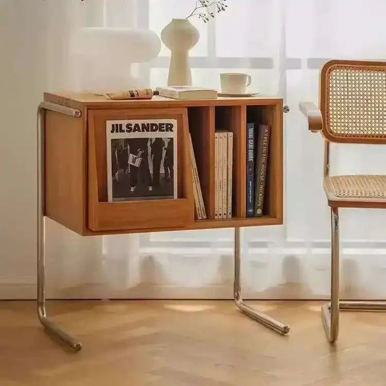 Nordic Solid Wood Bookcase Living Room