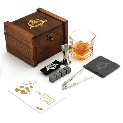 Kit Whiskey Stones & Glasses Set Box