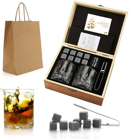 Kit Whiskey Stones & Glasses Set Box
