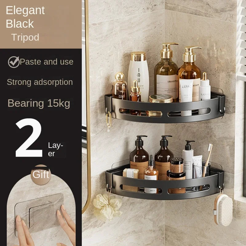 No Drill 1/3 PCS Bathroom Shelf, Storage Organizer Shower Caddy, Strong Adhesive Wall Corner Organizer for Shampoo Towel Storage