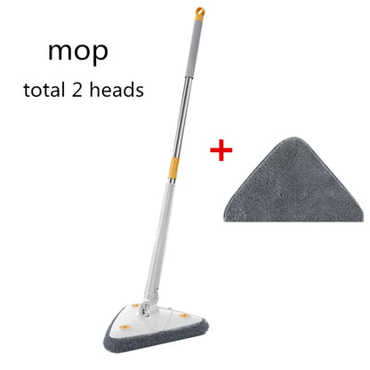 2024 Self-wringing Triangle Extended Mop X Type Microfiber Floor Squeeze Free Hand Washing Lazy Tool Rotate Household Cleaning