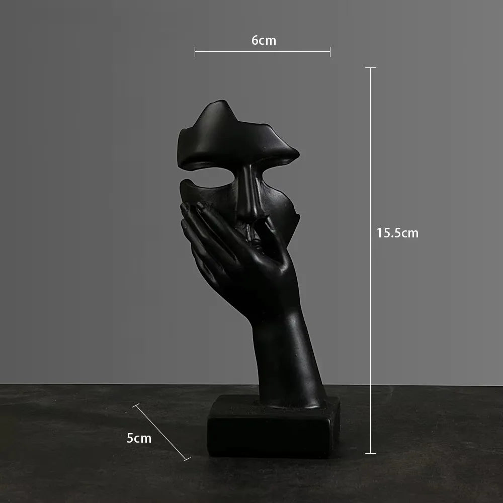 Resin Abstract Mask Statues