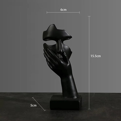 Resin Abstract Mask Statues